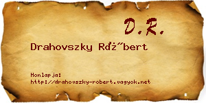 Drahovszky Róbert névjegykártya