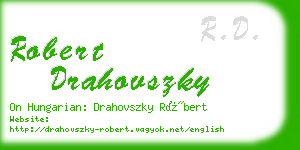 robert drahovszky business card